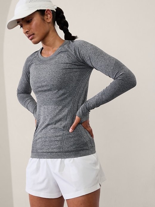 Image number 1 showing, Momentum Seamless Heather Top