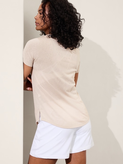 2 of 8 showing, with the color Abalone of product Breezy Scoop V Tee
