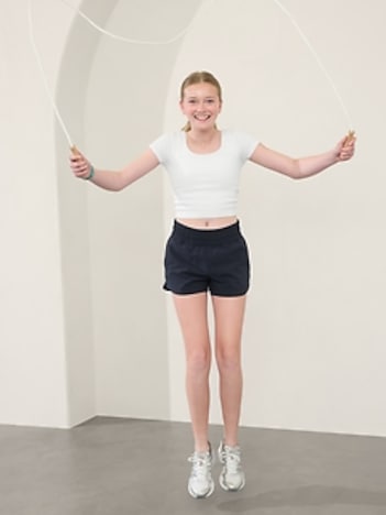 Athleta Girl Rise Above Rib Crop Tee