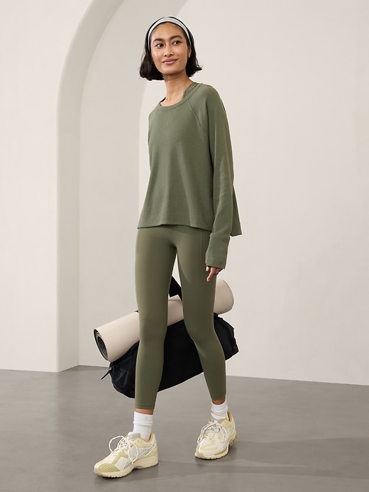 Image number 1 showing, Coaster Luxe Rib High Hip Sweatshirt