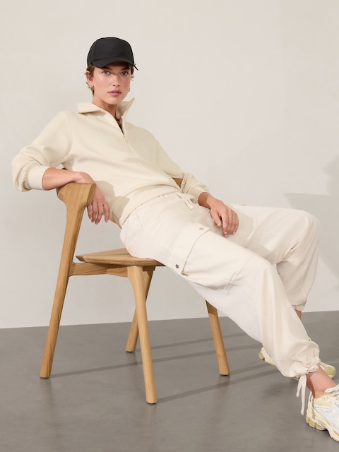 Allure 1/4 Zip Sweatshirt - Beige