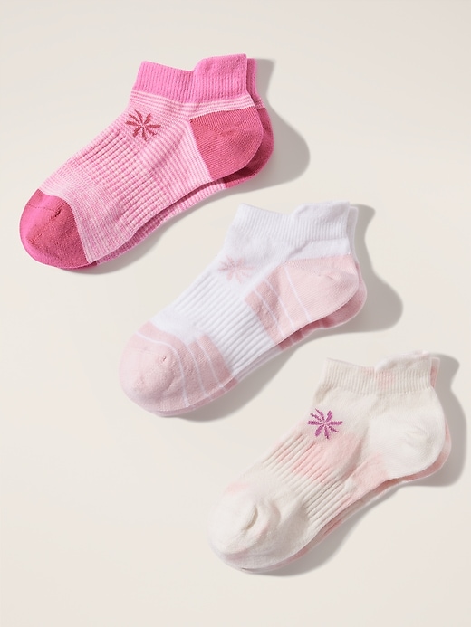 View large product image 1 of 2. Athleta Girl Everyday Ankle Sock 3-Pack