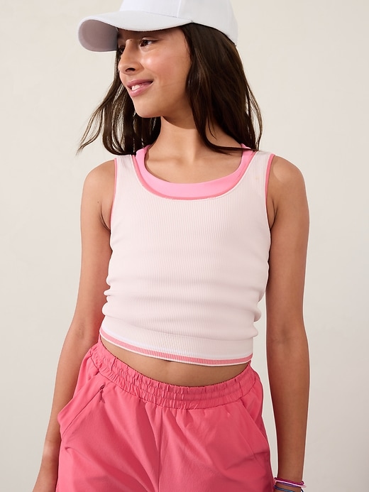 Image number 4 showing, Athleta Girl Rise Above Rib Crop Tank