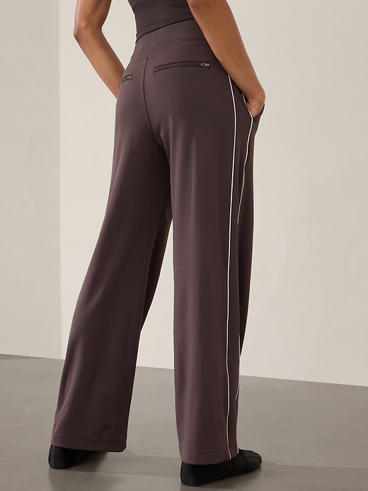 Image number 3 showing, Venice High Rise Track Stripe Wide Leg Pant