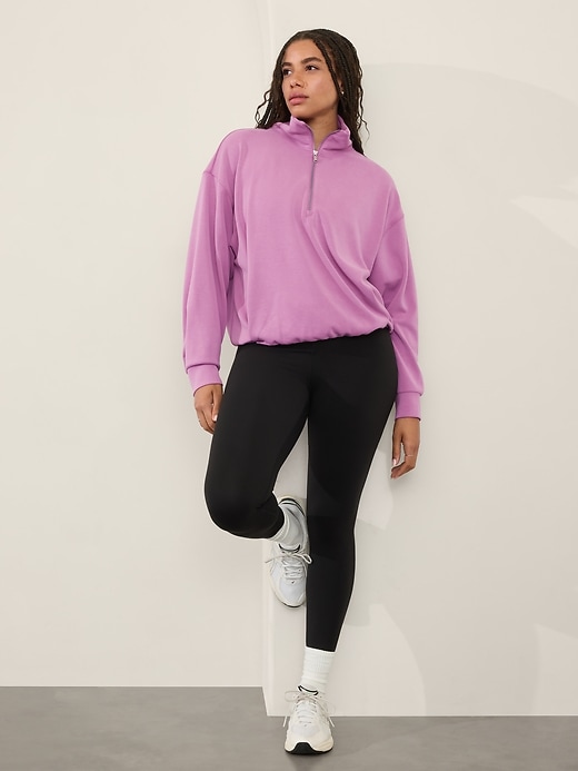 Image number 7 showing, Seasoft 1/4 Zip Bubble Hem Sweatshirt