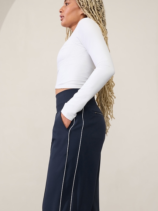 Image number 5 showing, Venice High Rise Track Stripe Wide Leg Pant