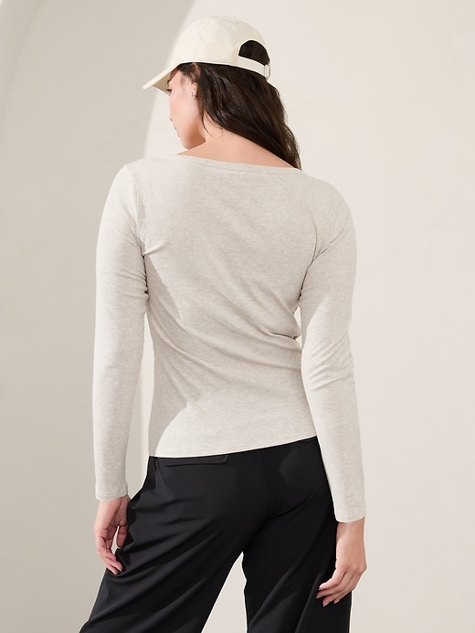 Image number 8 showing, Signature Rib Henley Top