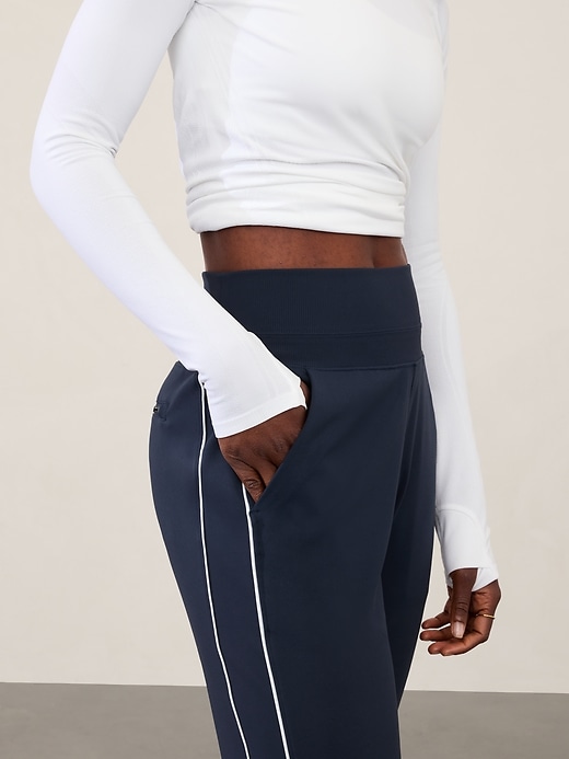 Image number 6 showing, Venice High Rise Track Stripe Jogger