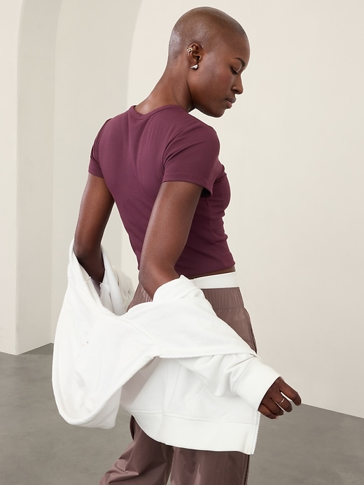 Image number 3 showing, Signature Rib Crop Tee