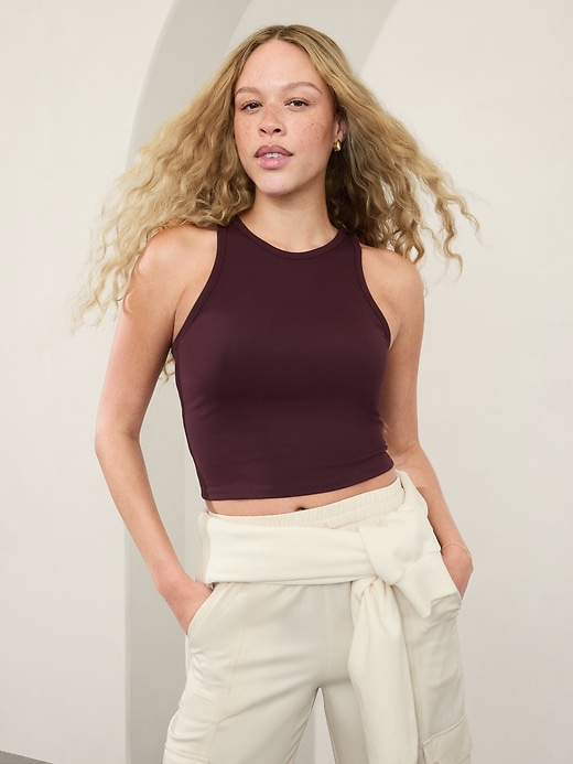 Image number 1 showing, Signature Rib Crop Tank