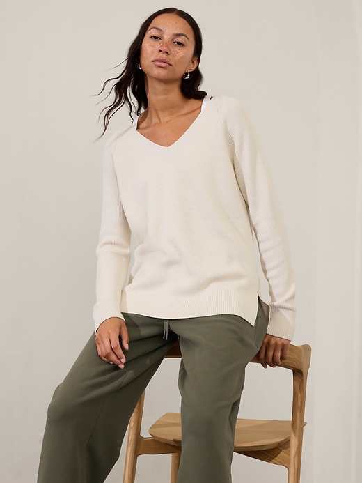 Image number 1 showing, Hanover Refined V-Neck Sweater