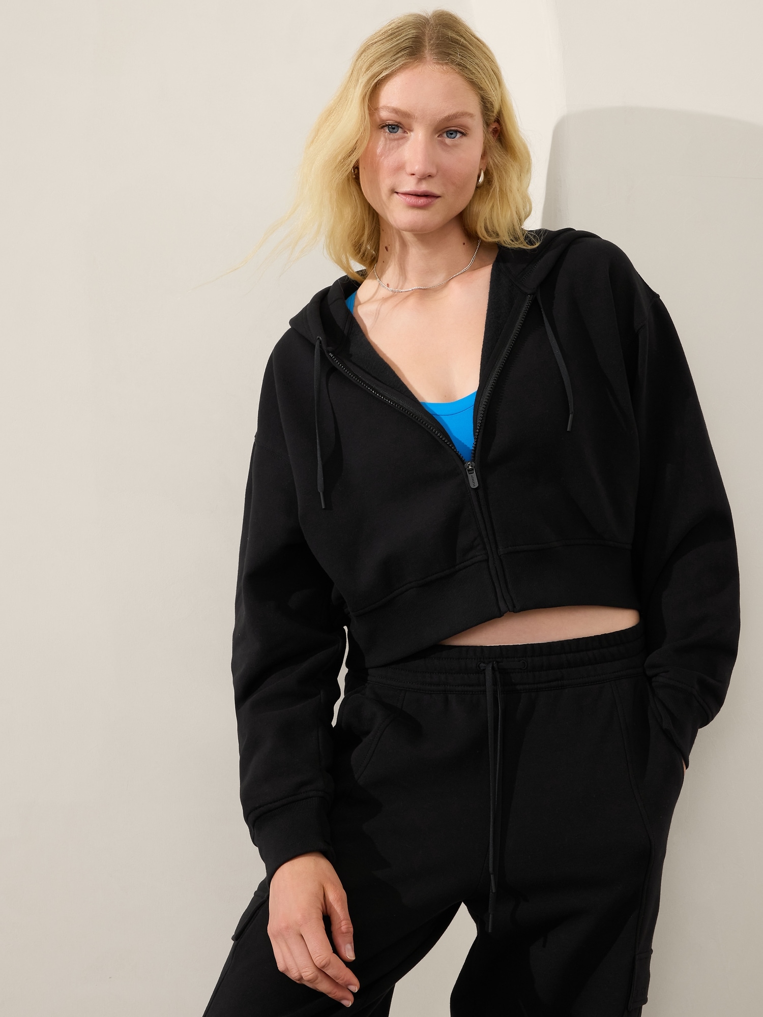 Forever Fleece Crop Full Zip