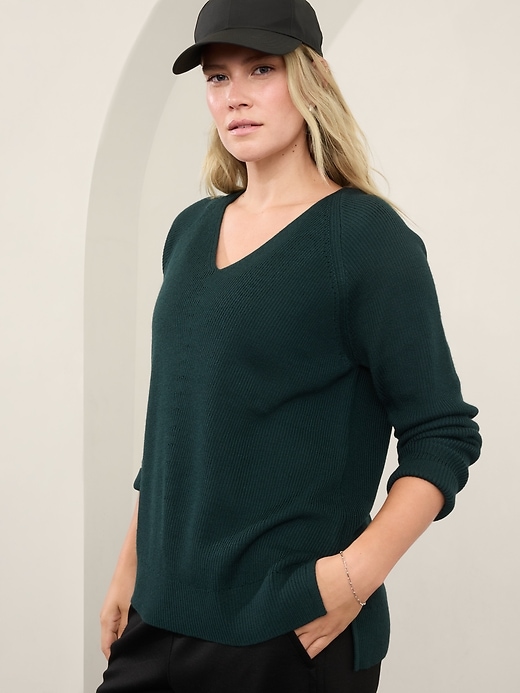 Image number 7 showing, Hanover Refined V-Neck Sweater