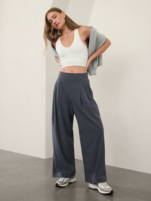 Image number 1 showing, Brooklyn Heights High Rise Pleated Wide Leg Pant