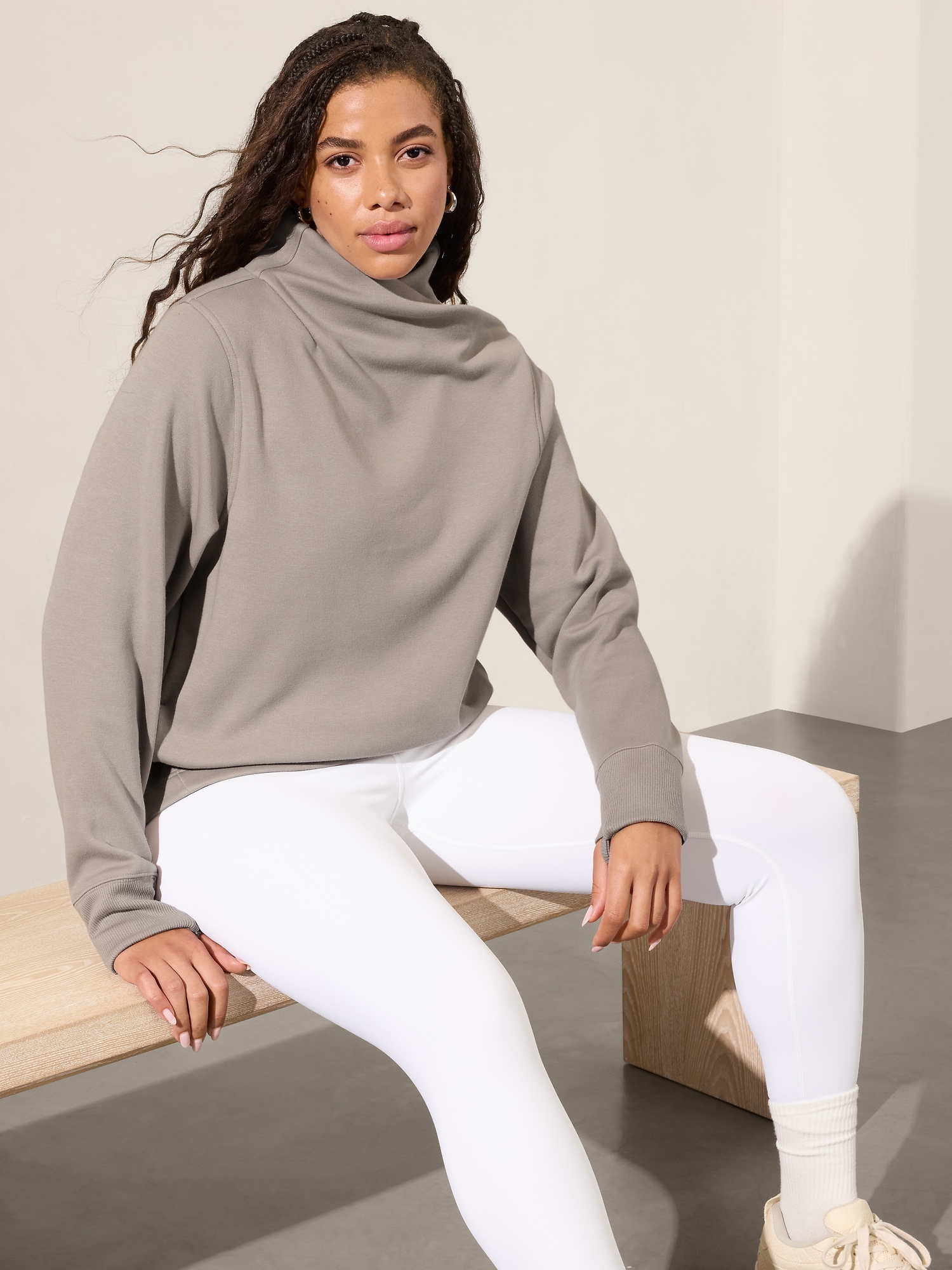 Cozy Karma Twist Neck Sweatshirt Athleta