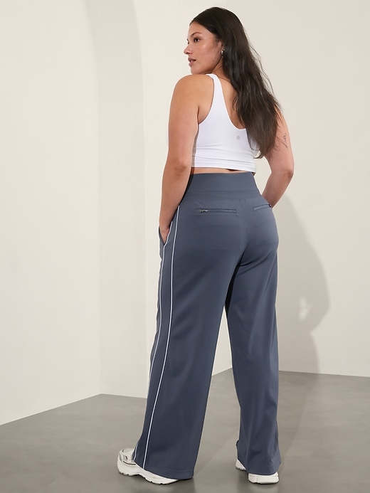 Image number 8 showing, Venice High Rise Track Stripe Wide Leg Pant