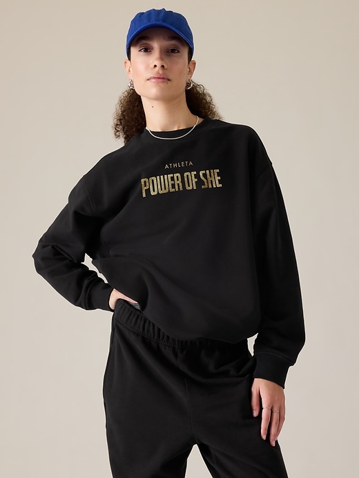 Image number 4 showing, Power of She Forever Fleece Crewneck Sweatshirt