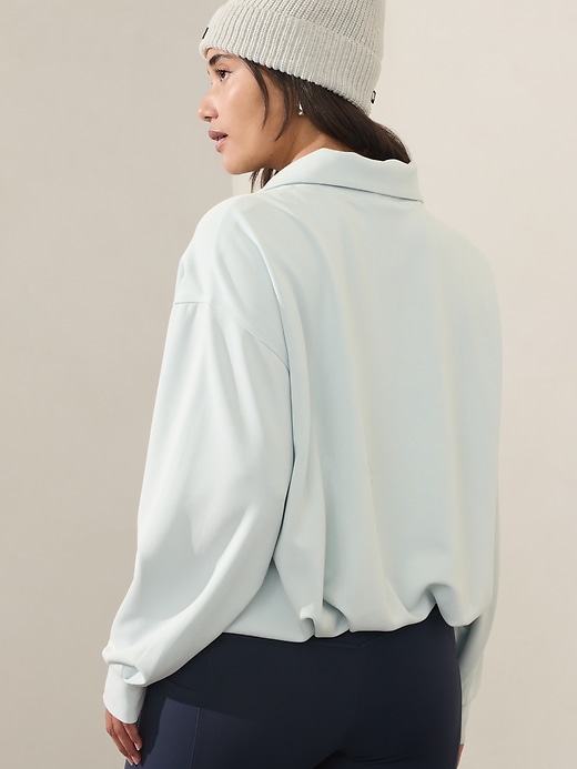 Image number 8 showing, Seasoft 1/4 Zip Bubble Hem Sweatshirt