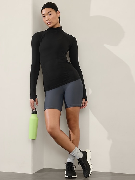 Image number 1 showing, Momentum Seamless Mock Neck Top