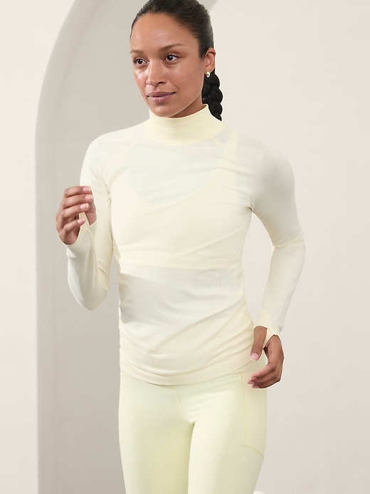 Image number 1 showing, Momentum Seamless Mock Neck Top