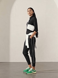 View product video. Venice High Rise Track Stripe Jogger