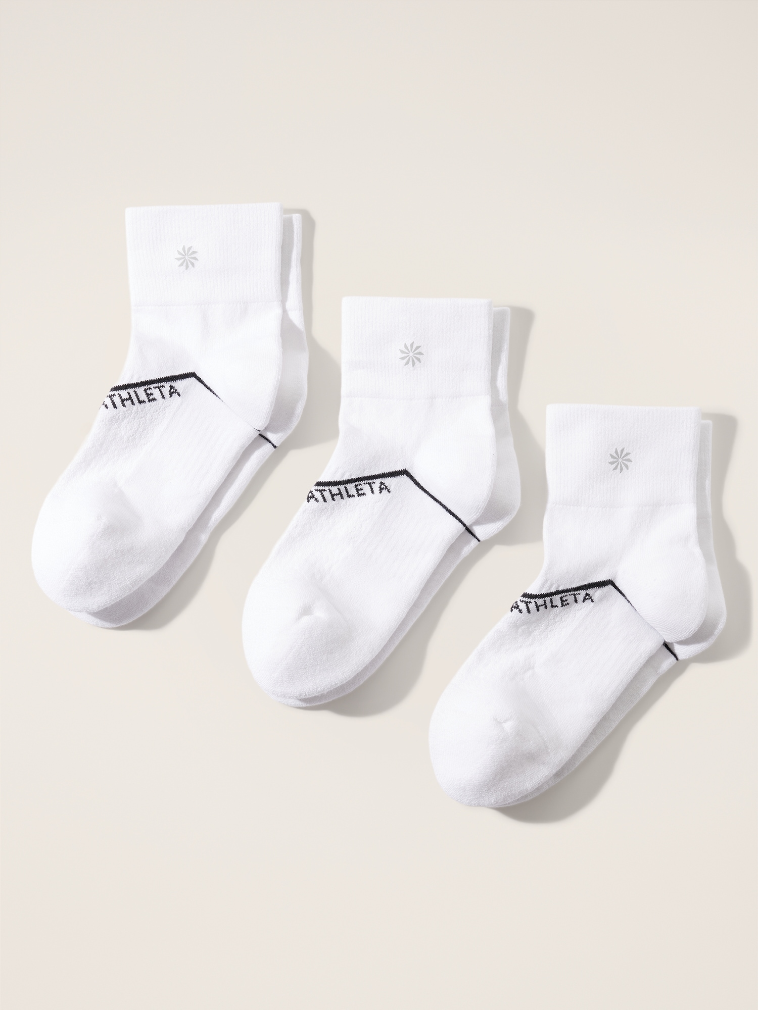 Athleta Everyday Quarter Crew Sock 3-Pack