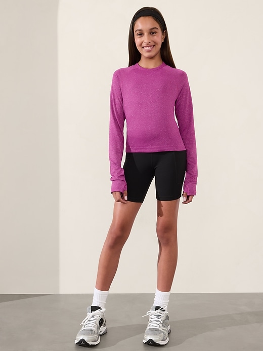 Image number 1 showing, Athleta Girl Power Up Sport Length Shimmer Top