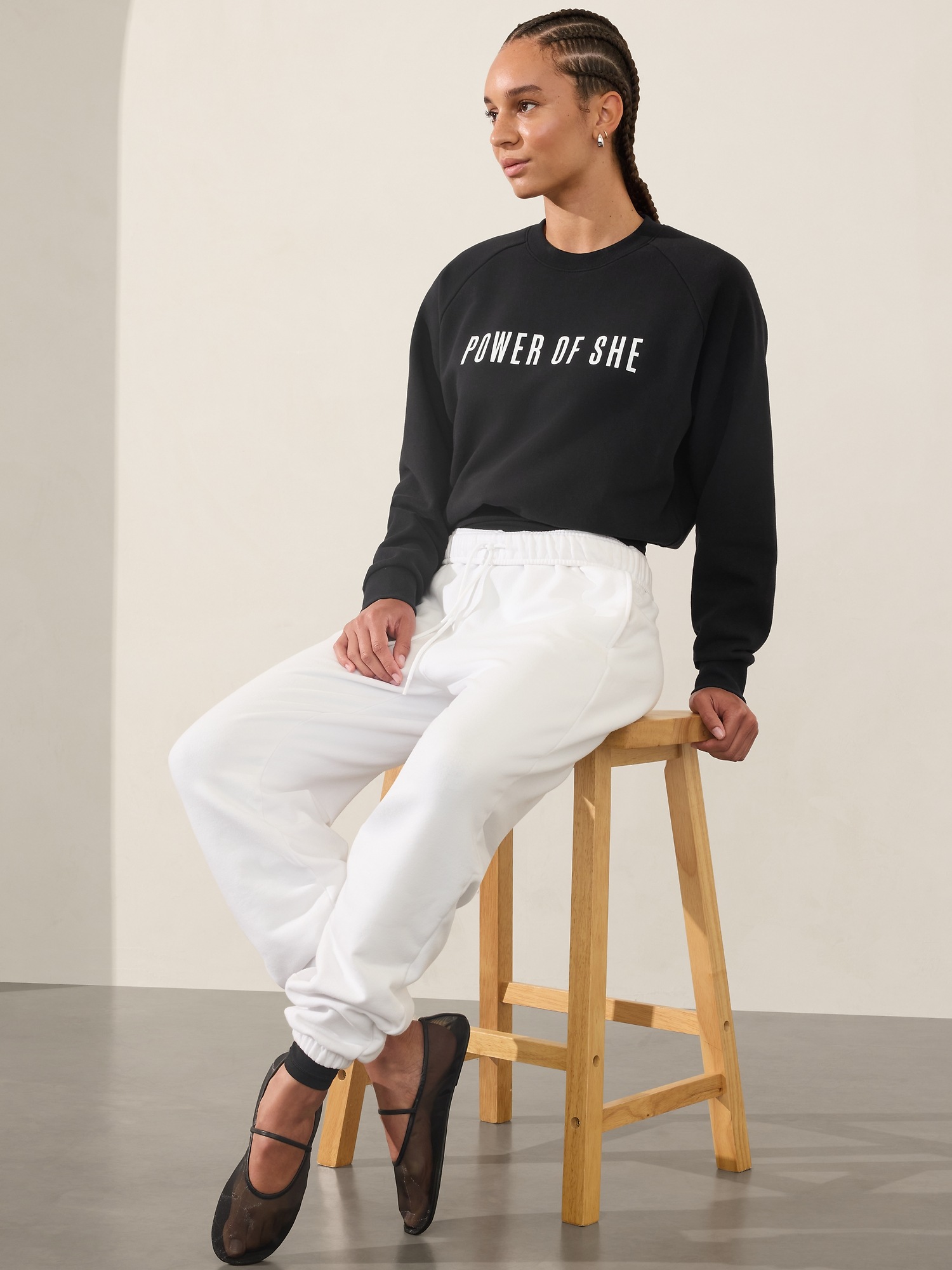 ATHLETA POWER OF SHE CREW SWEATSHIRT