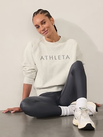 Athleta Embroidered Crew Sweatshirt