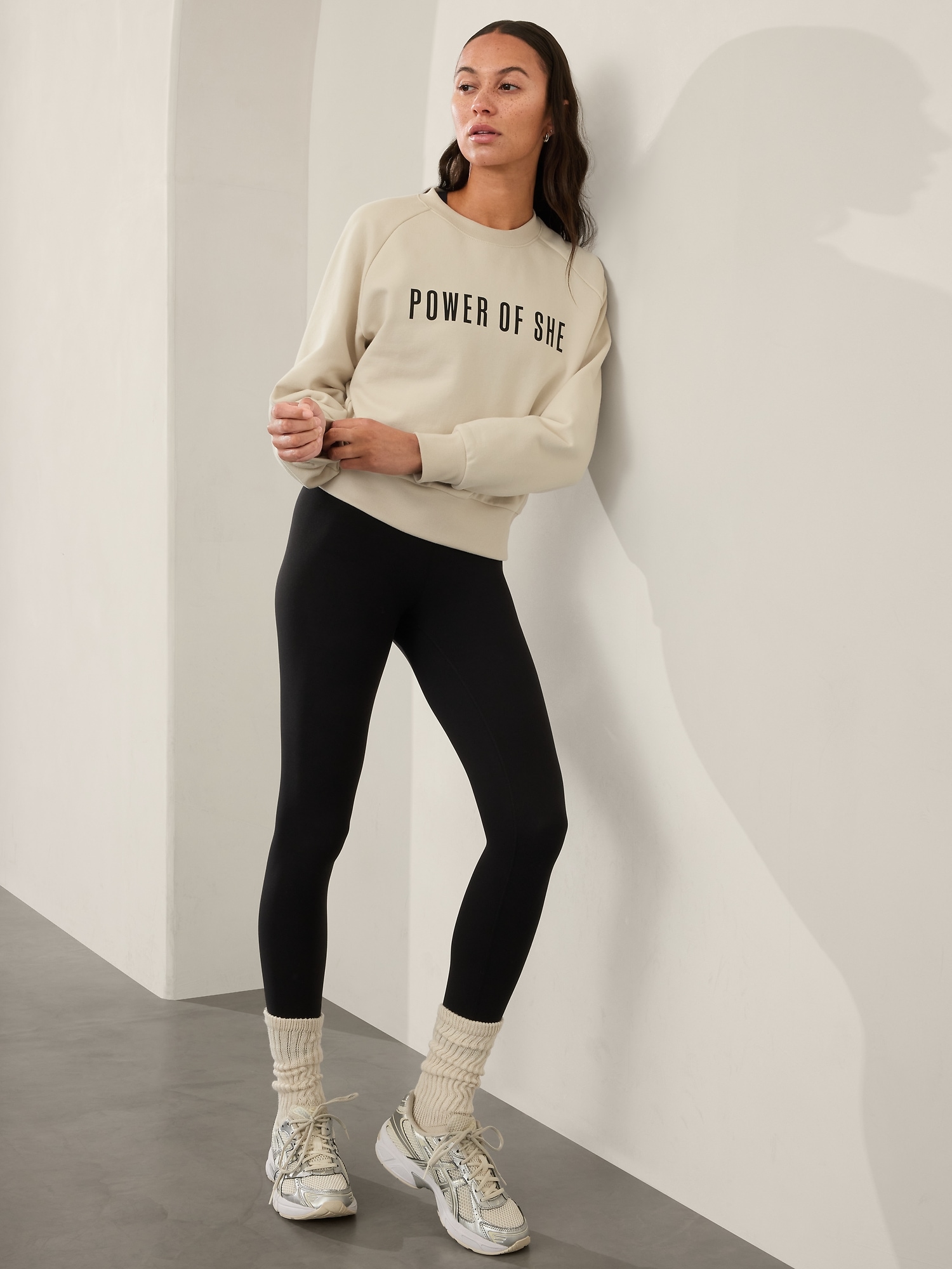 ATHLETA POWER OF SHE CREW SWEATSHIRT 