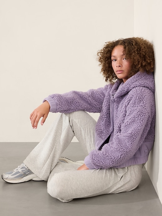 Image number 2 showing, Athleta Girl Cloud Fleece Full Zip Hoodie