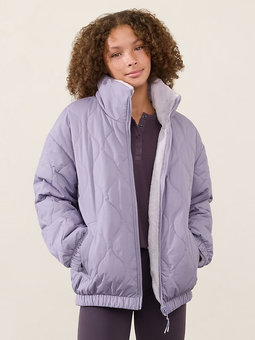 Image number 1 showing, Athleta Girl All Time Reversible Jacket