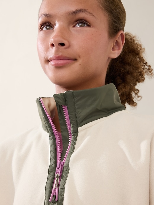 Image number 4 showing, Athleta Girl Microfleece Half Zip