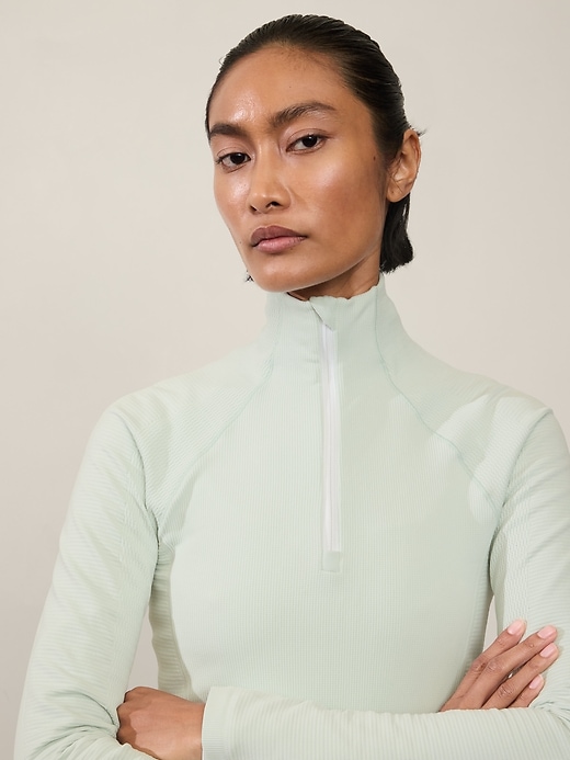 Image number 5 showing, Flurry Half Zip Mock Neck Top