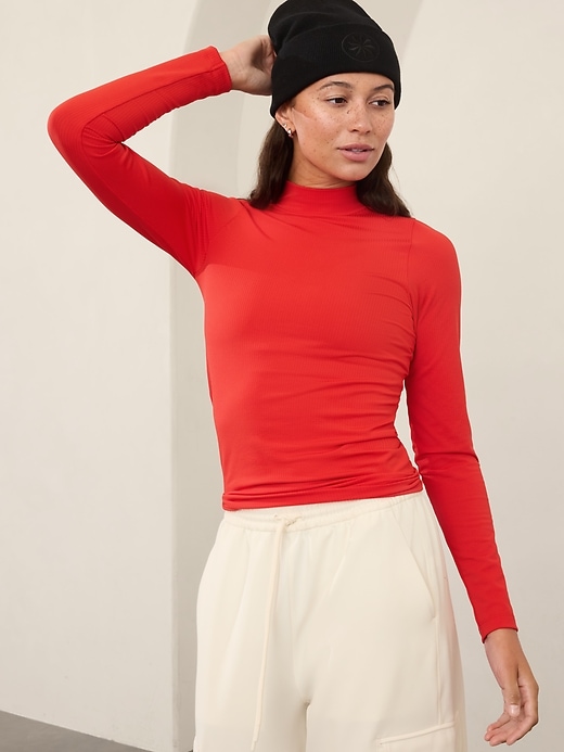 Image number 1 showing, Renew Seamless Mock Neck Top