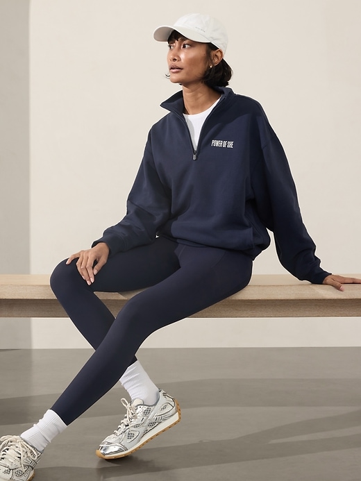 Image number 1 showing, Logo Fleece 1/4 Zip Sweatshirt