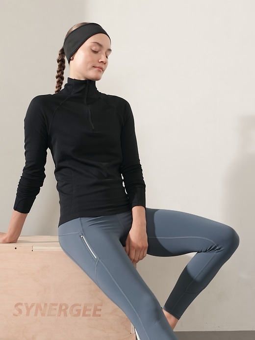 Image number 4 showing, Flurry Half Zip Mock Neck Top