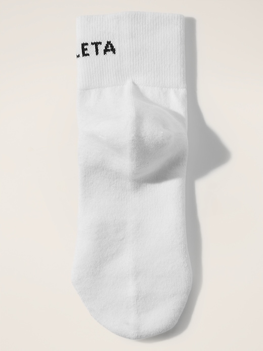 View large product image 2 of 2. Athleta Everyday Quarter Crew Sock 3-Pack