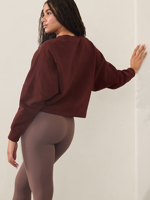 Image number 8 showing, Easy Fleece Dolman Crop Sweatshirt