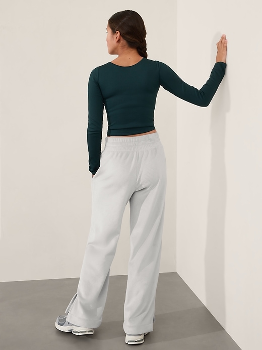 Image number 3 showing, Athleta Girl Cozy Rib Wide Leg Pant