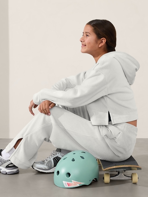 Image number 3 showing, Athleta Girl Cozy Rib Hoodie