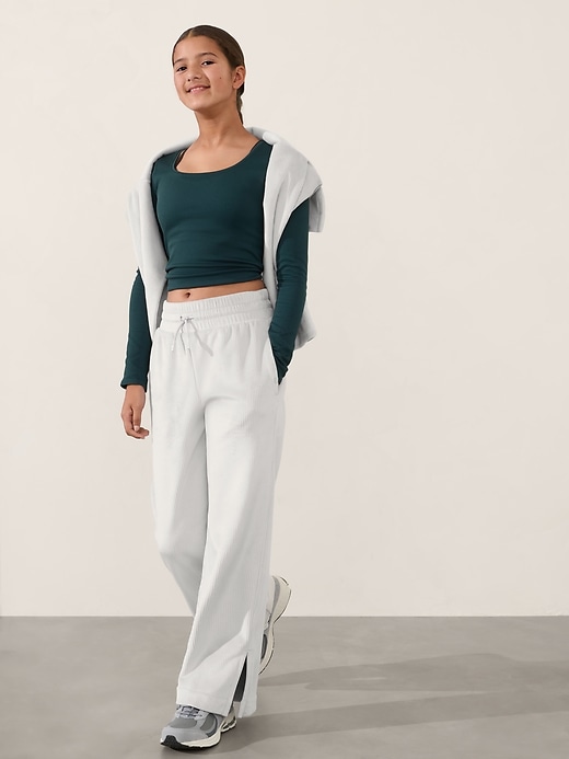 Image number 2 showing, Athleta Girl Cozy Rib Wide Leg Pant