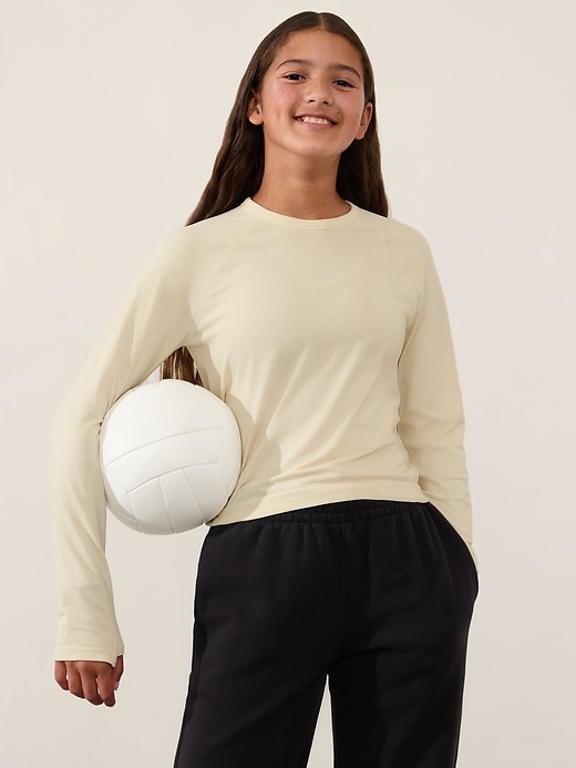 Image number 1 showing, Athleta Girl Power Up Sport Length Shimmer Top