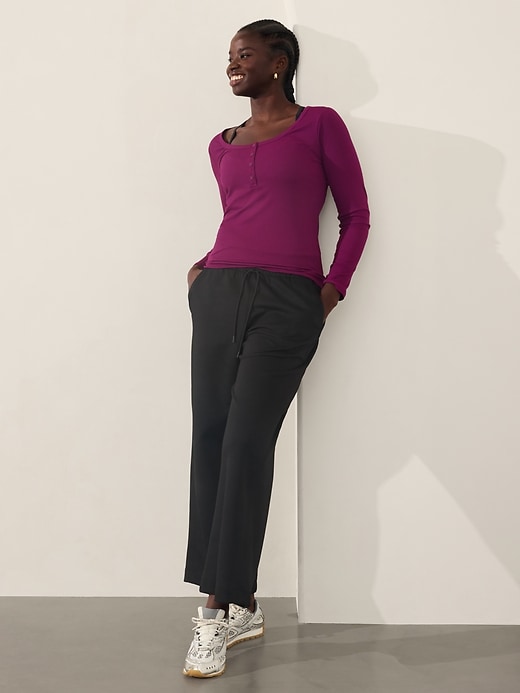 Image number 7 showing, Signature Rib Henley Top