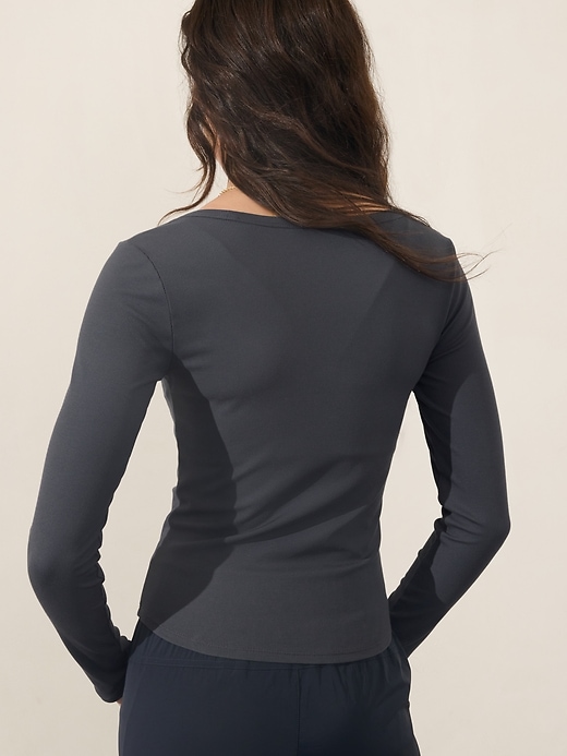 Image number 2 showing, Signature Rib Square Neck Top