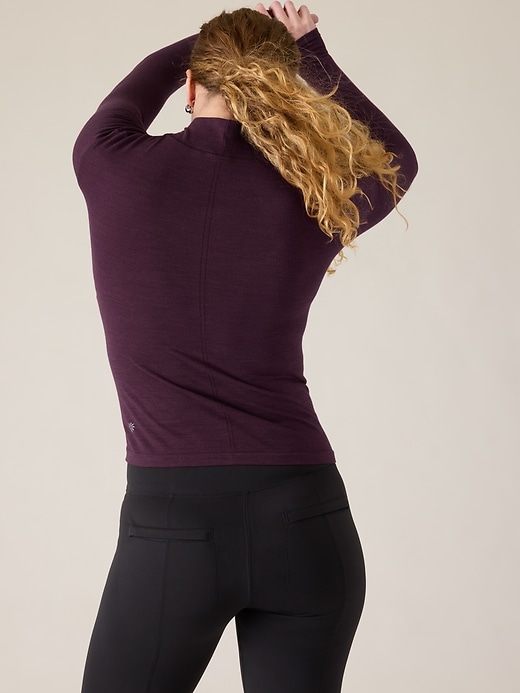 2 of 8 showing, with the color Spiced Cabernet of product Ascent Seamless Turtleneck