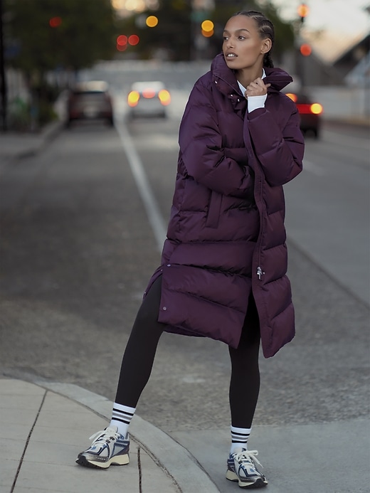 Image number 1 showing, Sateen Long Puffer