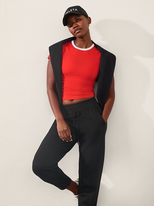 Image number 1 showing, Signature Rib Crop Tee