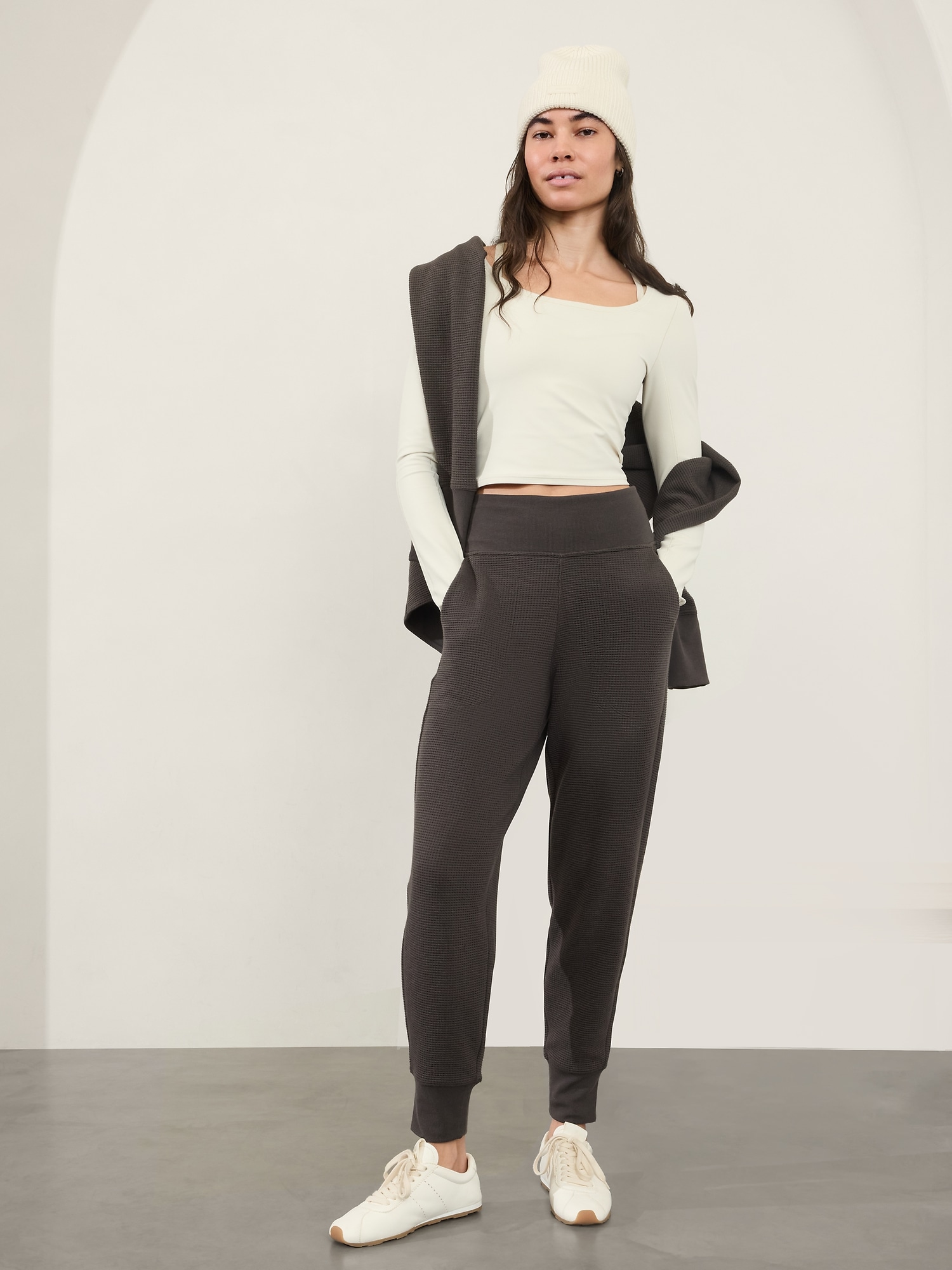 Coaster Luxe Waffle High Rise Jogger