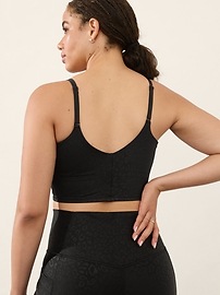 Elation V-Neck Embossed Longline Sports Bra A-C